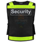 SOFTSAFE Black Security Vest – High-Visibility Mesh Safety Vest with Removable Patches & Multi-Pockets