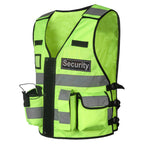 SOFTSAFE® High-Visibility Security Vest – Reflective Multi-Pocket Safety Jacket with Removable Patches