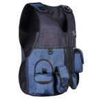 Tactical Security Utility Vest – Navy Blue (Multi-Pocket & Breathable Mesh)