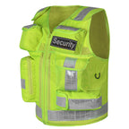 High-Visibility Multi-Pocket Security Vest – Neon Green (Reflective Safety Gear)