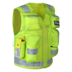 High-Visibility Multi-Pocket Security Vest – Neon Green (Reflective Safety Gear)